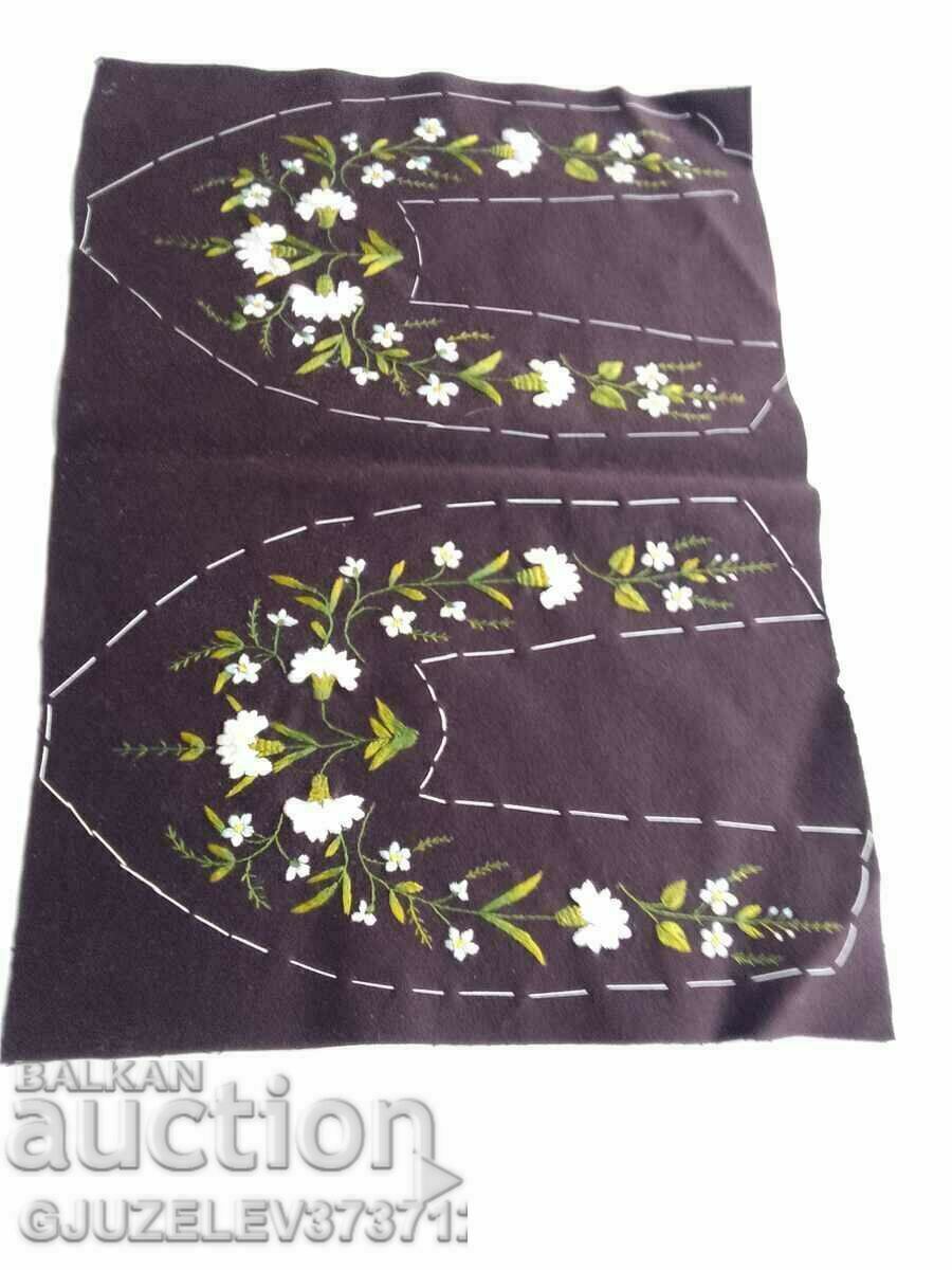 Handmade embroidered motifs for slippers with price 69.00 BGN | € 35.28 Handmade embroidered motifs for slippers with price 69.00 BGN | € 35.28