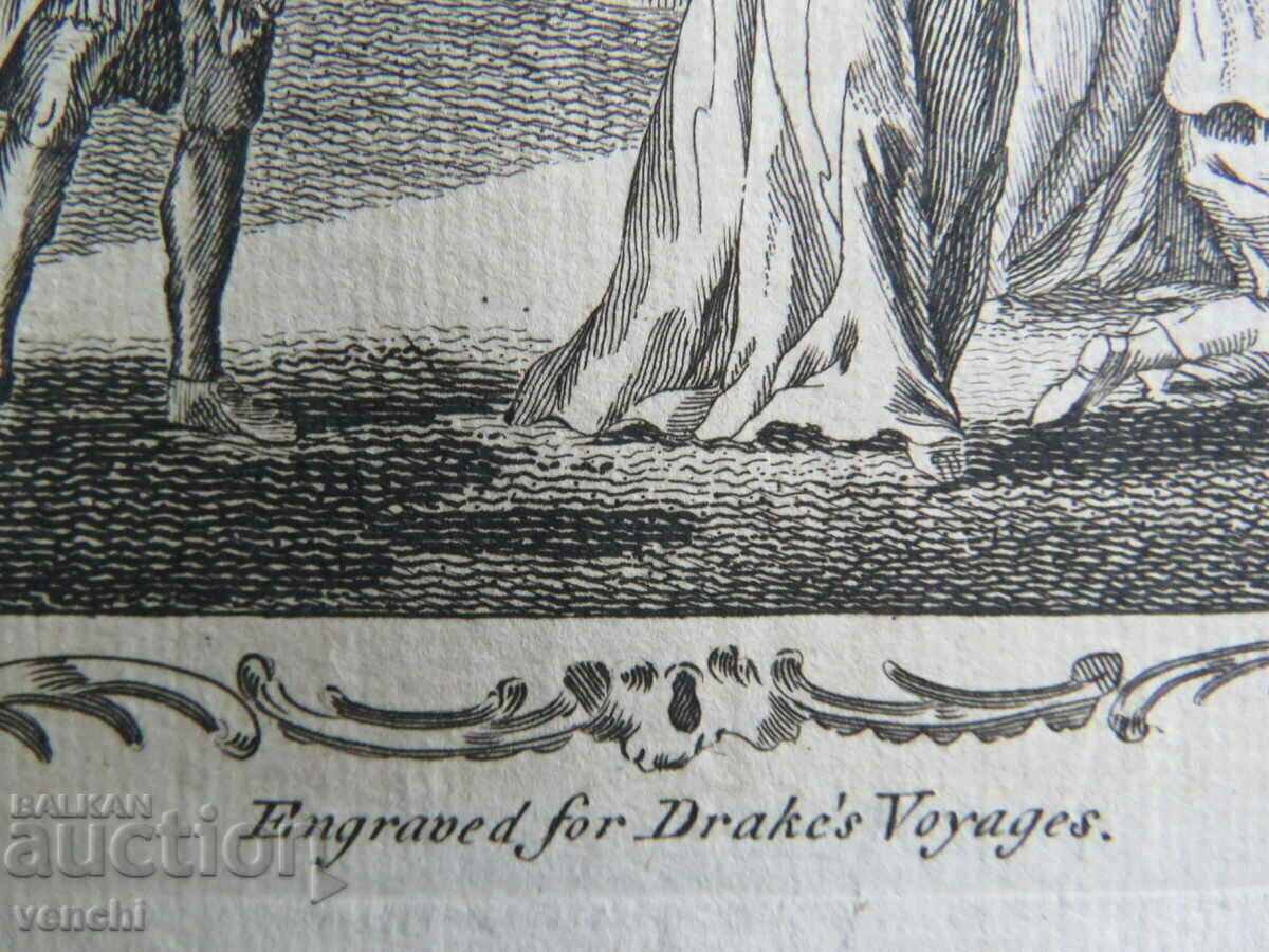 Licitație 1768 - GRAVURĂ - DRAKE - ORIGINAL Licitație 1768 - GRAVURĂ - DRAKE - ORIGINAL