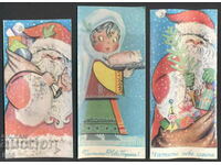 България - новогодишни поздравителни картички - 3 бр. - 1970