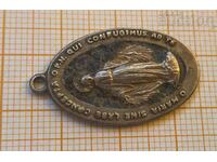 Стар католически медальон икона