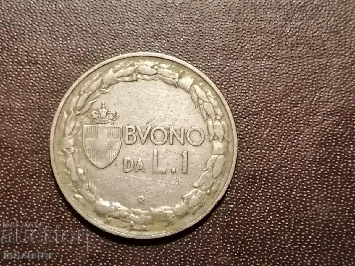 1922 anul 1 lira Italia