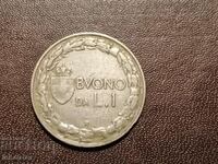 1922 год 1 лира Италия