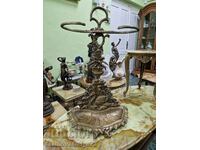 Unique Antique Dutch Bronze Umbrella Stand