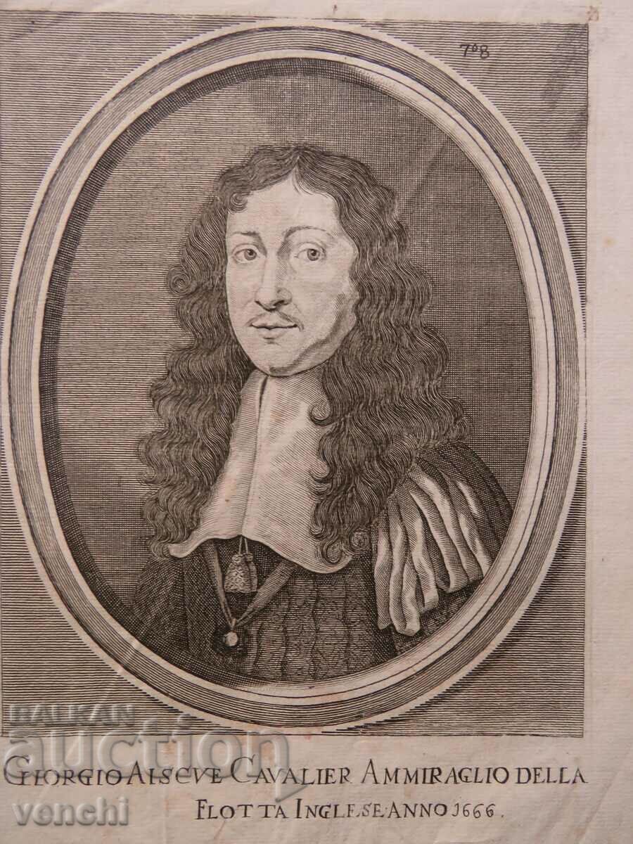 1666 - GRAVURA - Ofițer Naval - ORIGINAL cu preț 49.99 BGN | € 25.56 1666 - GRAVURA - Ofițer Naval - ORIGINAL cu preț 49.99 BGN | € 25.56