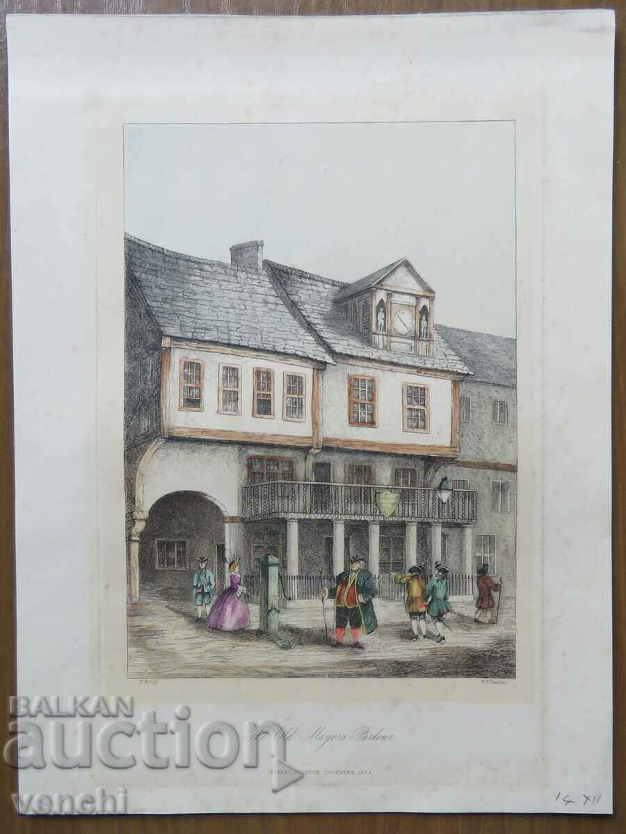 1863 - GRAVURA - PRIMARIA VECHE - ORIGINAL