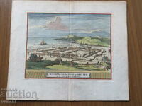 1711 - ГРАВЮРА - Изглед към руините на Brittenbur - ОРИГИНАЛ