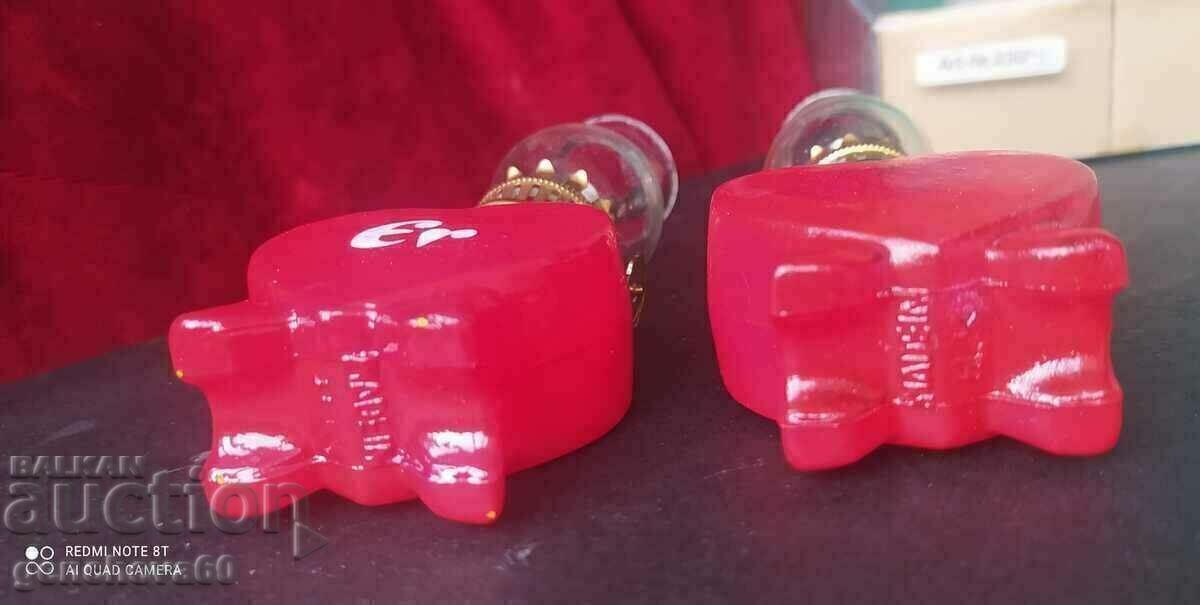 Heart-shaped oil lantern 2 pcs. vintage - 6
