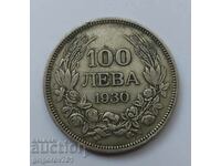 100 лева сребро България 1930 -  сребърна монета #1