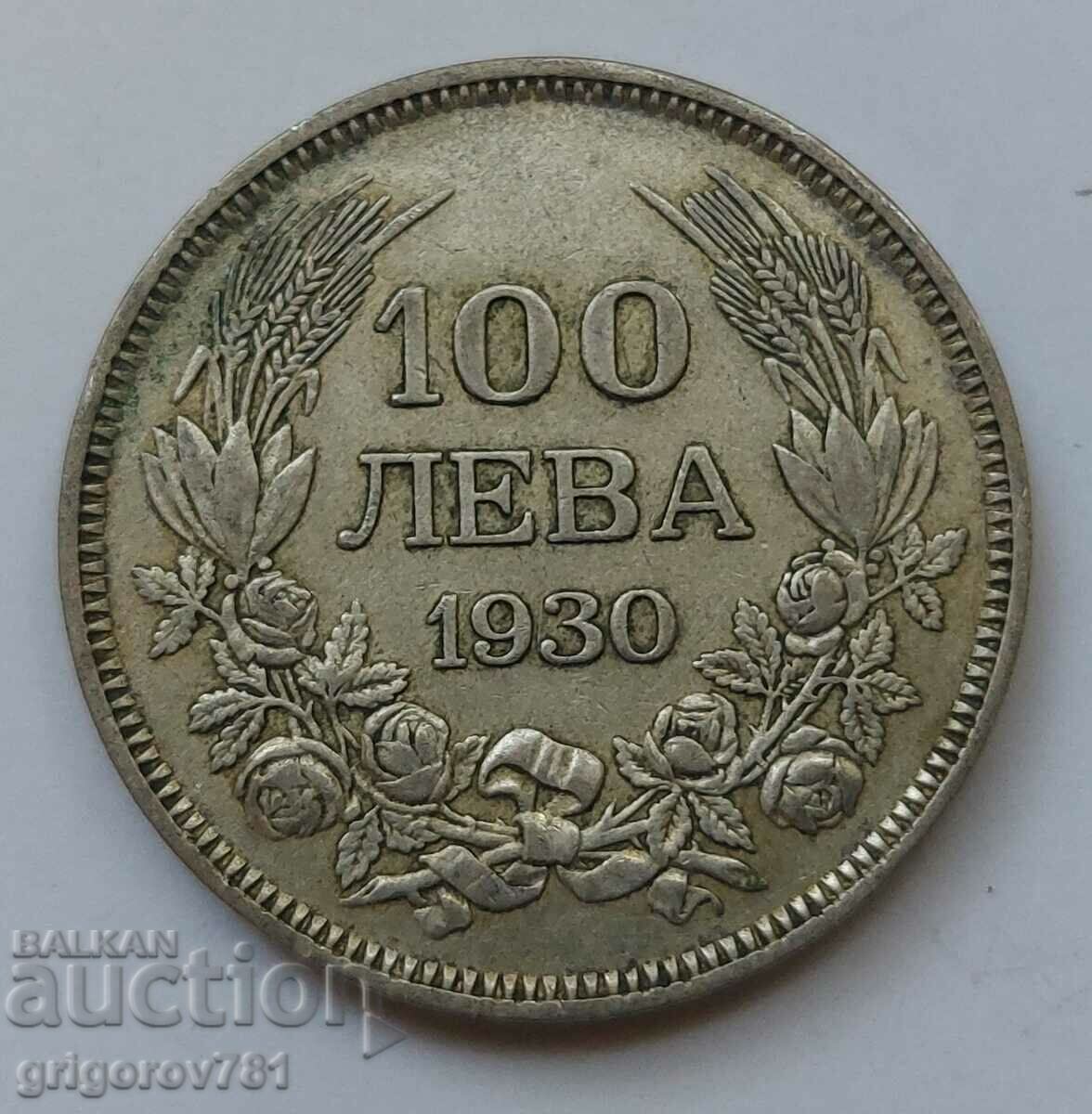 100 leva argint Bulgaria 1930 - monedă de argint #7