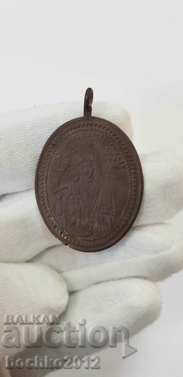 Russian bronze royal icon - medallion - St. George - 19th c. - 5 Russian bronze royal icon - medallion - St. George - 19th c. - 5