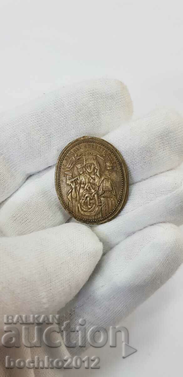 Russian bronze royal icon - medallion - St. George - 19th c. - 7 Russian bronze royal icon - medallion - St. George - 19th c. - 7