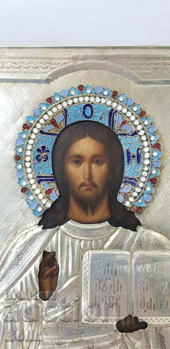 Auction  Rare Russian Imperial Icon of Jesus Christ with enamel - 84 BC