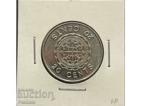 Solomon Islands 20 cents 1993