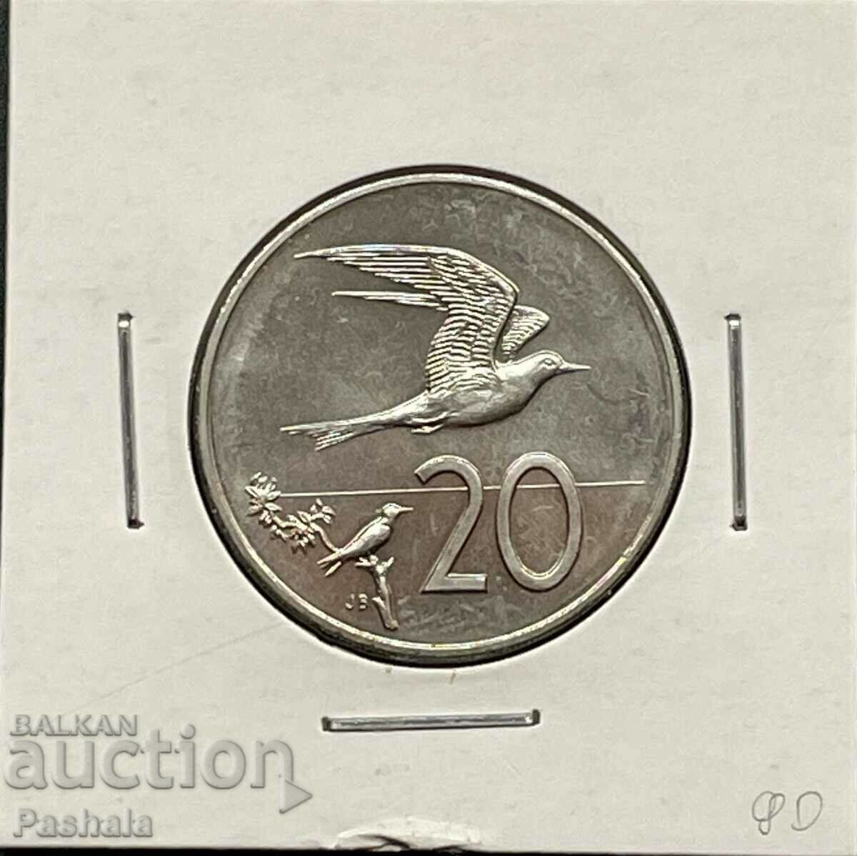 Cook Islands 20 cent 1992