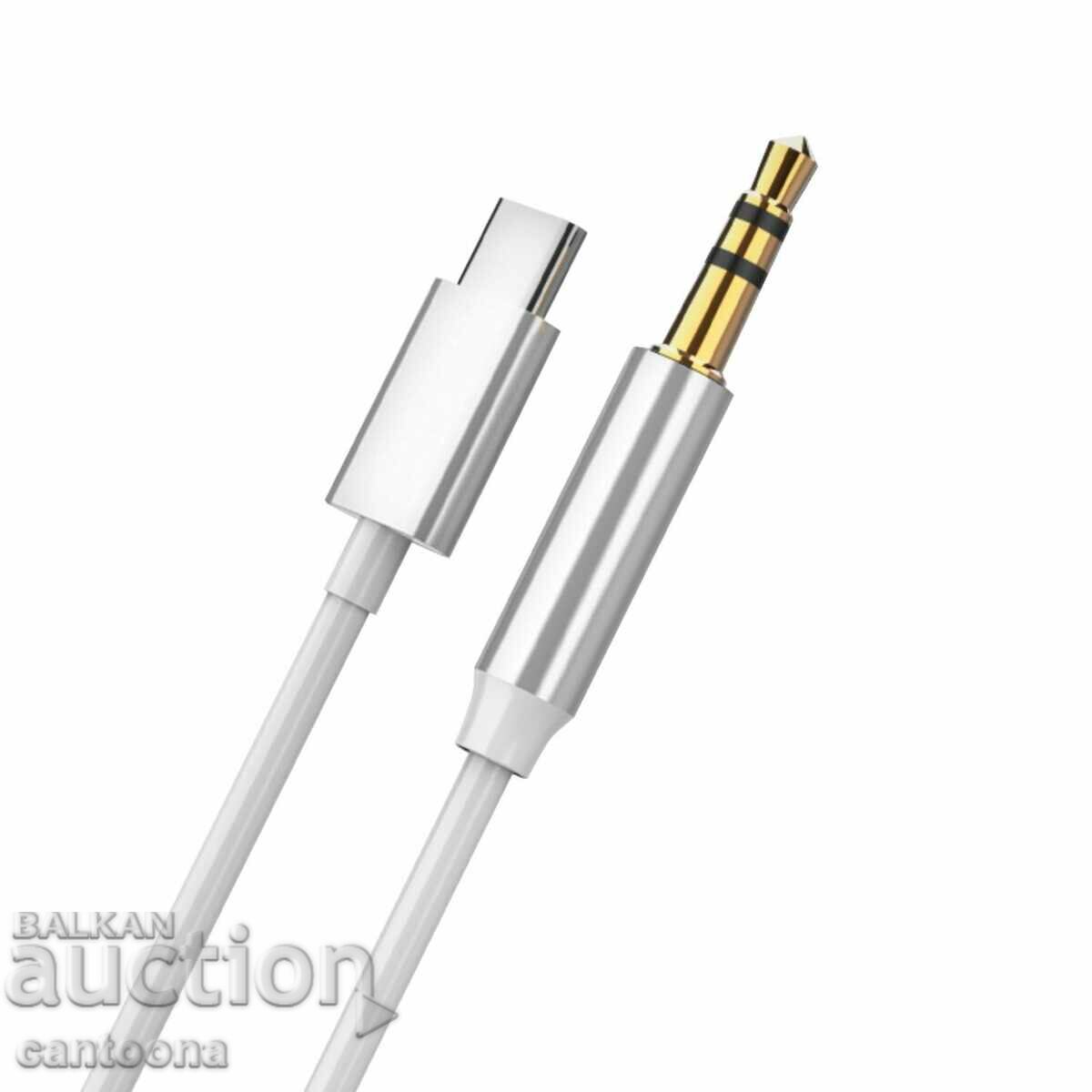 Audio cable USB-Type C to AUX 3.5mm male - 1 meter with price 12.99 BGN | € 6.64 Audio cable USB-Type C to AUX 3.5mm male - 1 meter with price 12.99 BGN | € 6.64