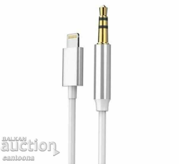 Audio adapter cable Lightning to AUX 3.5 mm, JH-023, 1 m with price 12.99 BGN | € 6.64