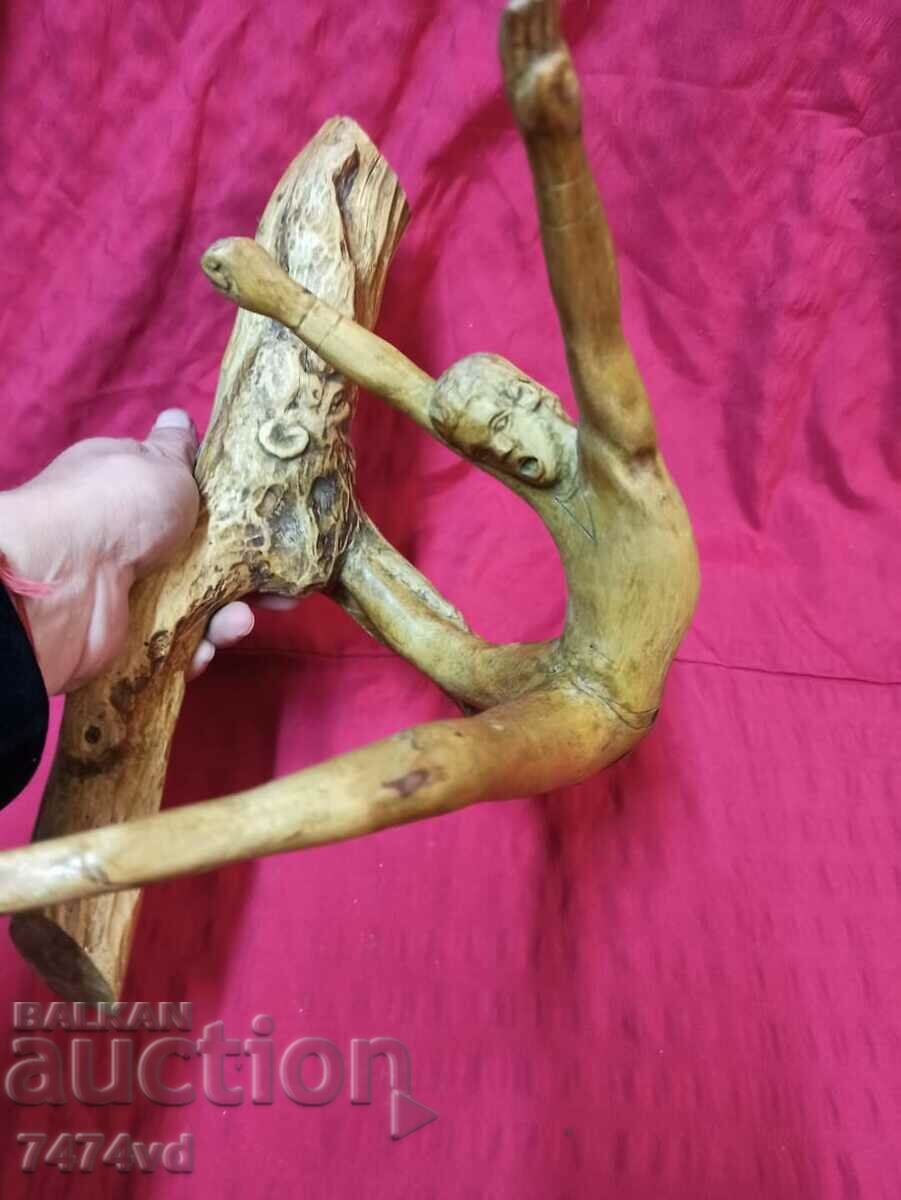 Wooden non-standard plastic from a well-treated branch - 5