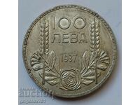 100 лева сребро България 1937 -  сребърна монета #84