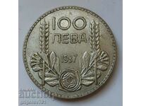 100 leva silver Bulgaria 1937 - silver coin #85