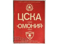 Football program CSKA - Omonia 1983