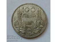 100 leva silver Bulgaria 1937 - silver coin #91