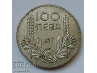 100 leva silver Bulgaria 1937 - silver coin #94
