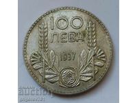 100 лева сребро България 1937 -  сребърна монета #96
