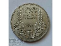100 лева сребро България 1937 -  сребърна монета #98