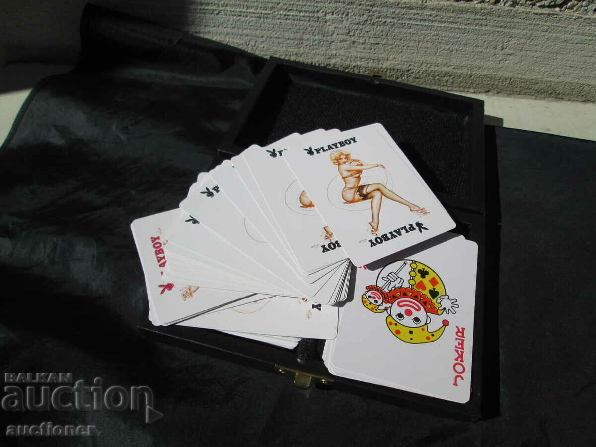 CARTE DE JOC PLAYBOY ÎN CUTIE DE PIELE SET DUBLU - 5