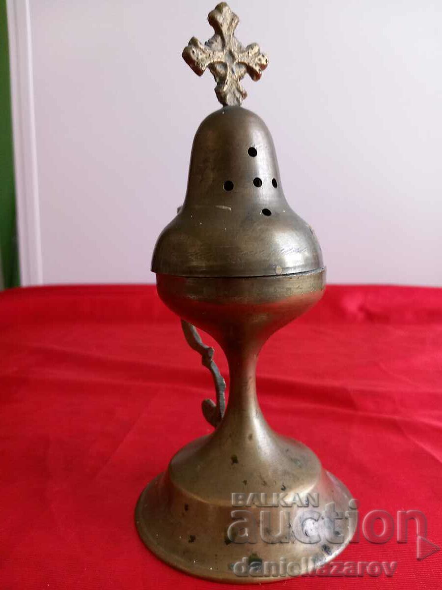 Old Bronze Table Lamp, Censer
