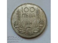 Ασήμι 100 λέβα Βουλγαρία 1934 - ασημένιο νόμισμα #105