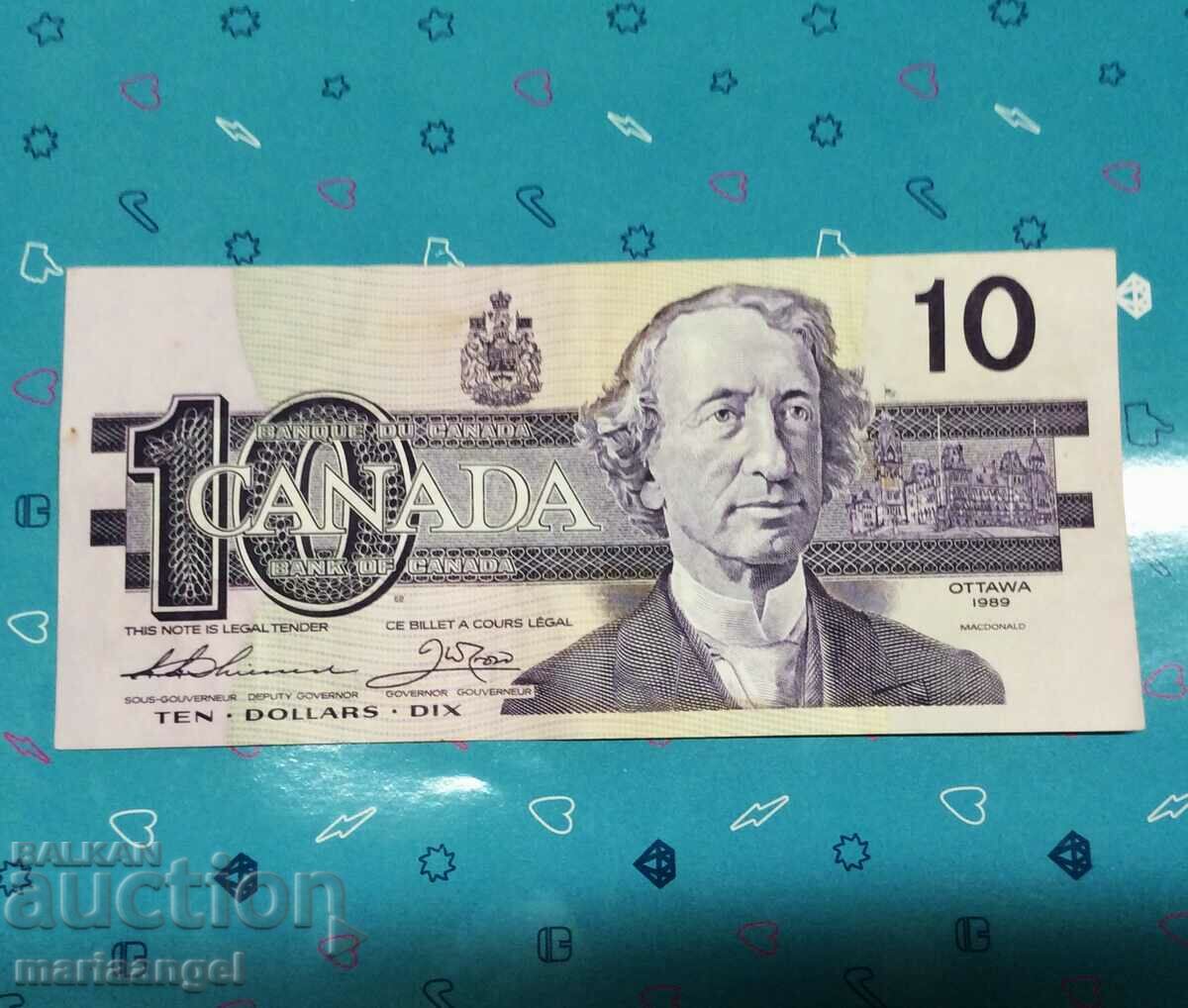 Канада 10 долара 1989 Отава