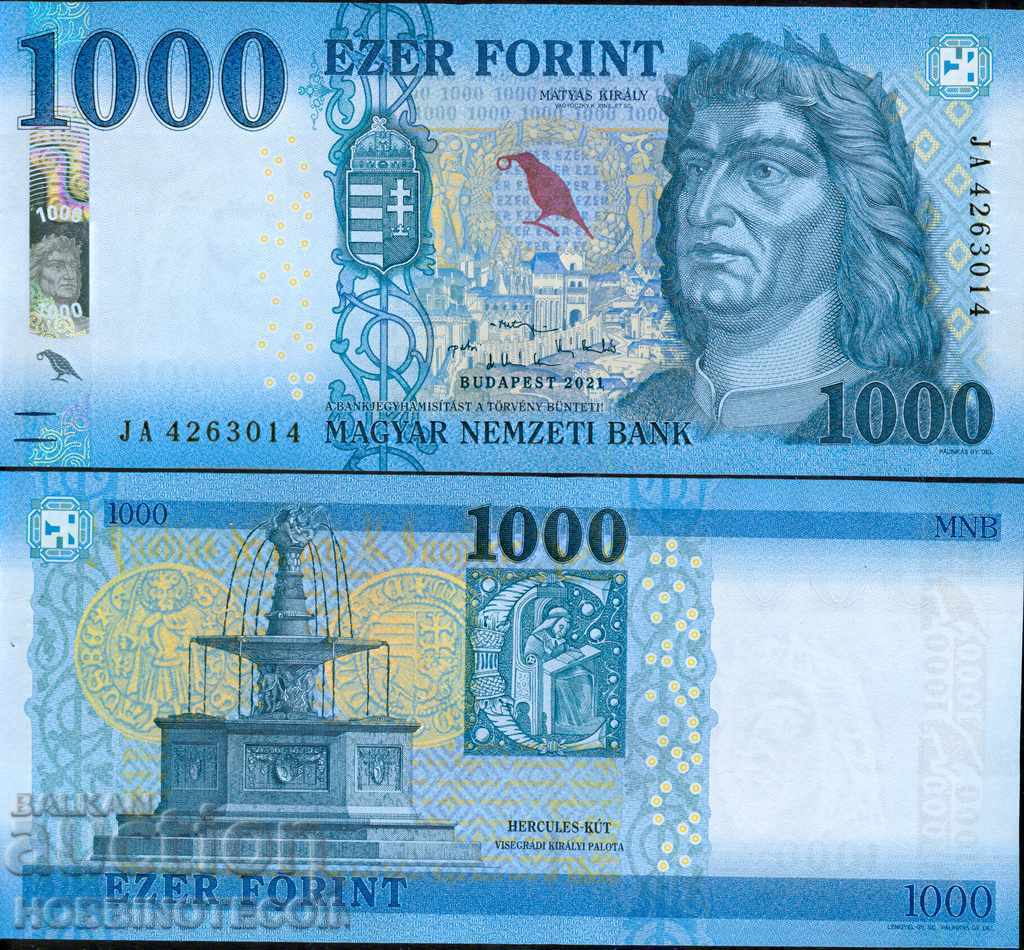 HUNGARY HUNGARY 1000 Forint issue issue 2021 NEW UNC
