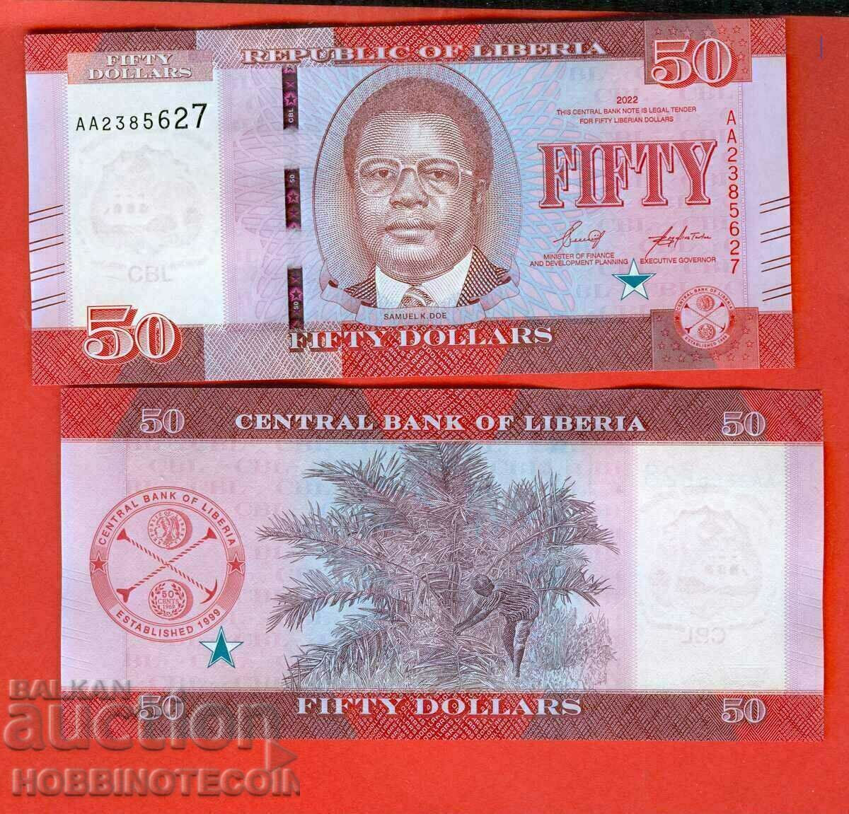 LIBERIA LIBERIA $50 issue issue 2022 NEW UNC LIBERIA LIBERIA $50 issue issue 2022 NEW UNC