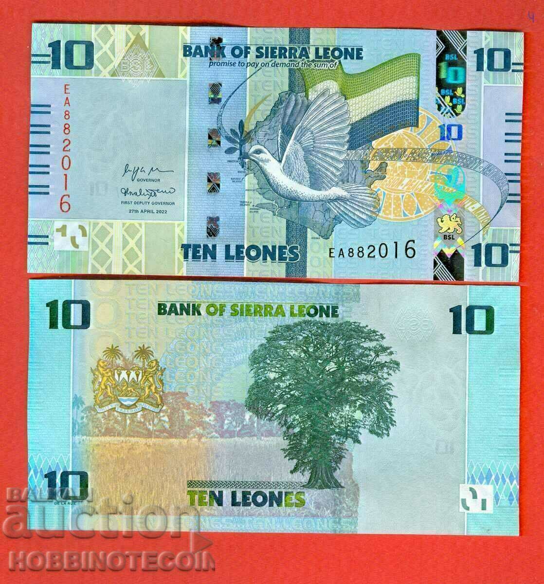SIERRA LEONE SIERRA LEONE 10 issue 2022 NEW UNC SIERRA LEONE SIERRA LEONE 10 issue 2022 NEW UNC