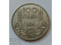 100 leva silver Bulgaria 1934 - silver coin #123