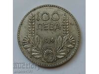 100 leva silver Bulgaria 1934 - silver coin #124