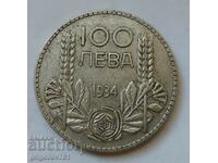 100 лева сребро България 1934 -  сребърна монета #125