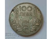 100 лева сребро България 1934 -  сребърна монета #132