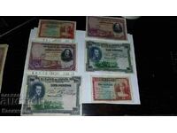 Лот стари Банкноти от Испания,  6 броя различни години!