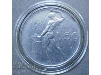 Италия 50 лири 1965