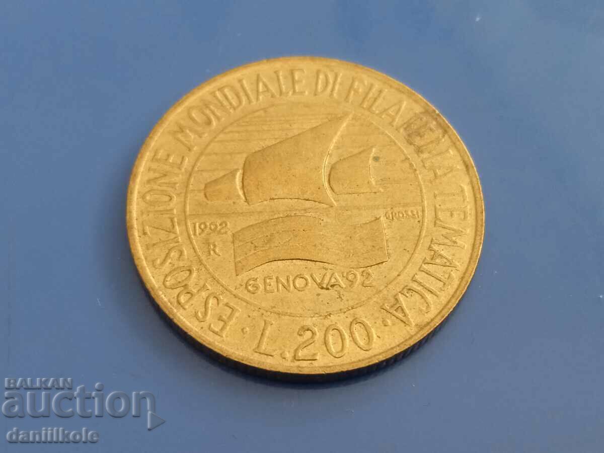 Delivery of *$*Y*$* ITALY 200 LIRES 1992 ANNIVERSARY - RARE *$*Y*$* Delivery of *$*Y*$* ITALY 200 LIRES 1992 ANNIVERSARY - RARE *$*Y*$*