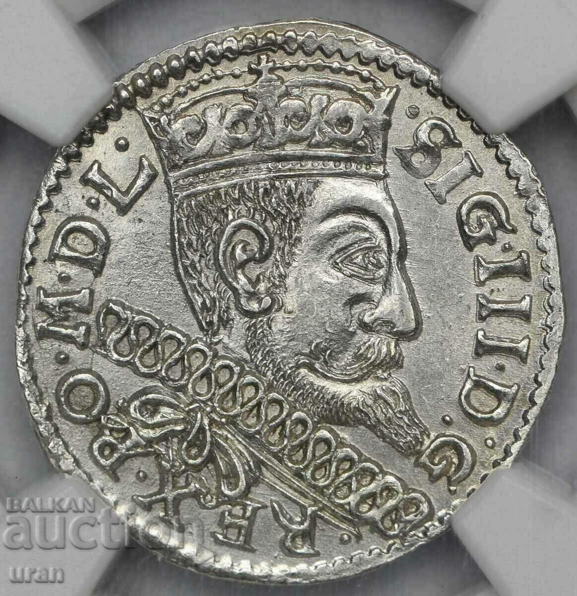 3 groshis troika 1600. MS64 NGC