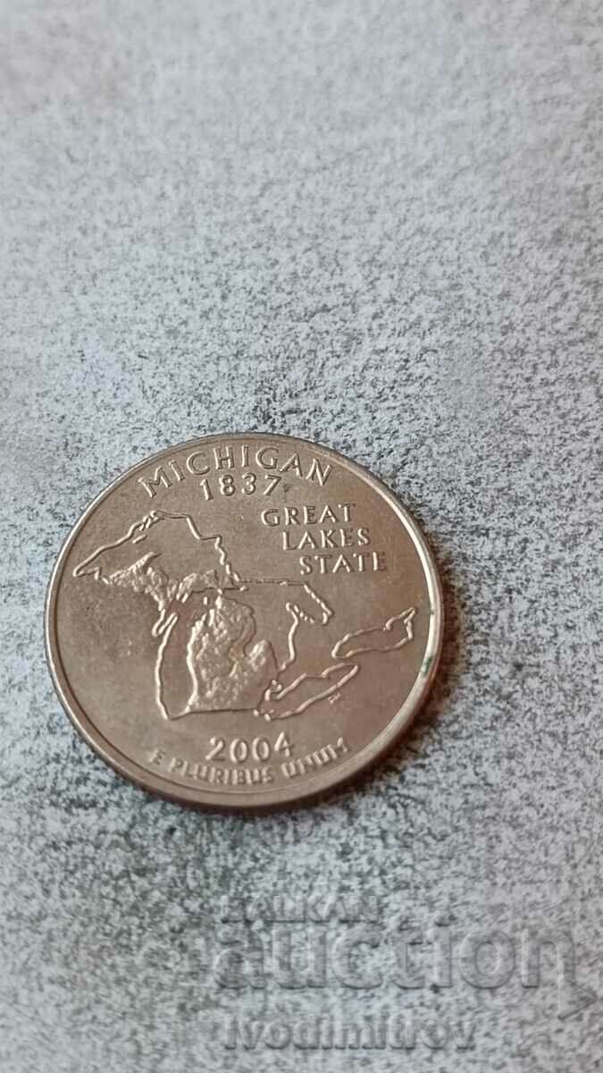 САЩ 25 цента 2004 D Michigan