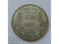 100 leva argint Bulgaria 1937 - monedă de argint #133