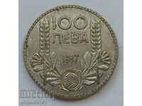100 лева сребро България 1937 -  сребърна монета #138