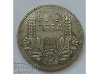 100 лева сребро България 1937 -  сребърна монета #139