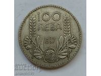 100 leva silver Bulgaria 1937 - silver coin #140