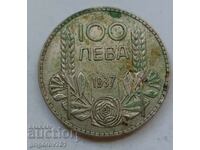 100 лева сребро България 1937 -  сребърна монета #143