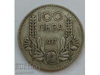 100 лева сребро България 1937 -  сребърна монета #146